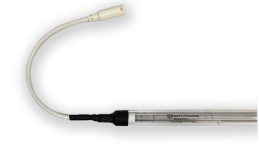 [GH6-60WH-QS] Keimtötende Lampe + in eingebauter Quarzhülse - 60W-HO - Wander-Stecker 4pin - (603mm)